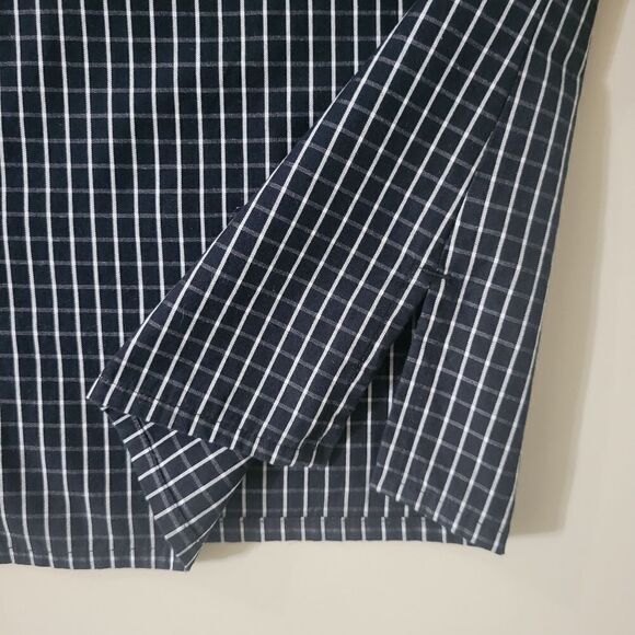 Ann Taylor Black Check Button-Down Shirt - Picture 9 of 14